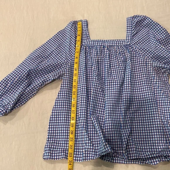 J. Crew Blue Gingham Blouse - Picture 10 of 11